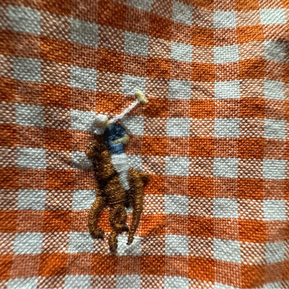 Ralph Lauren Big & Tall Button Down - Orange Plaid - Picture 4 of 7